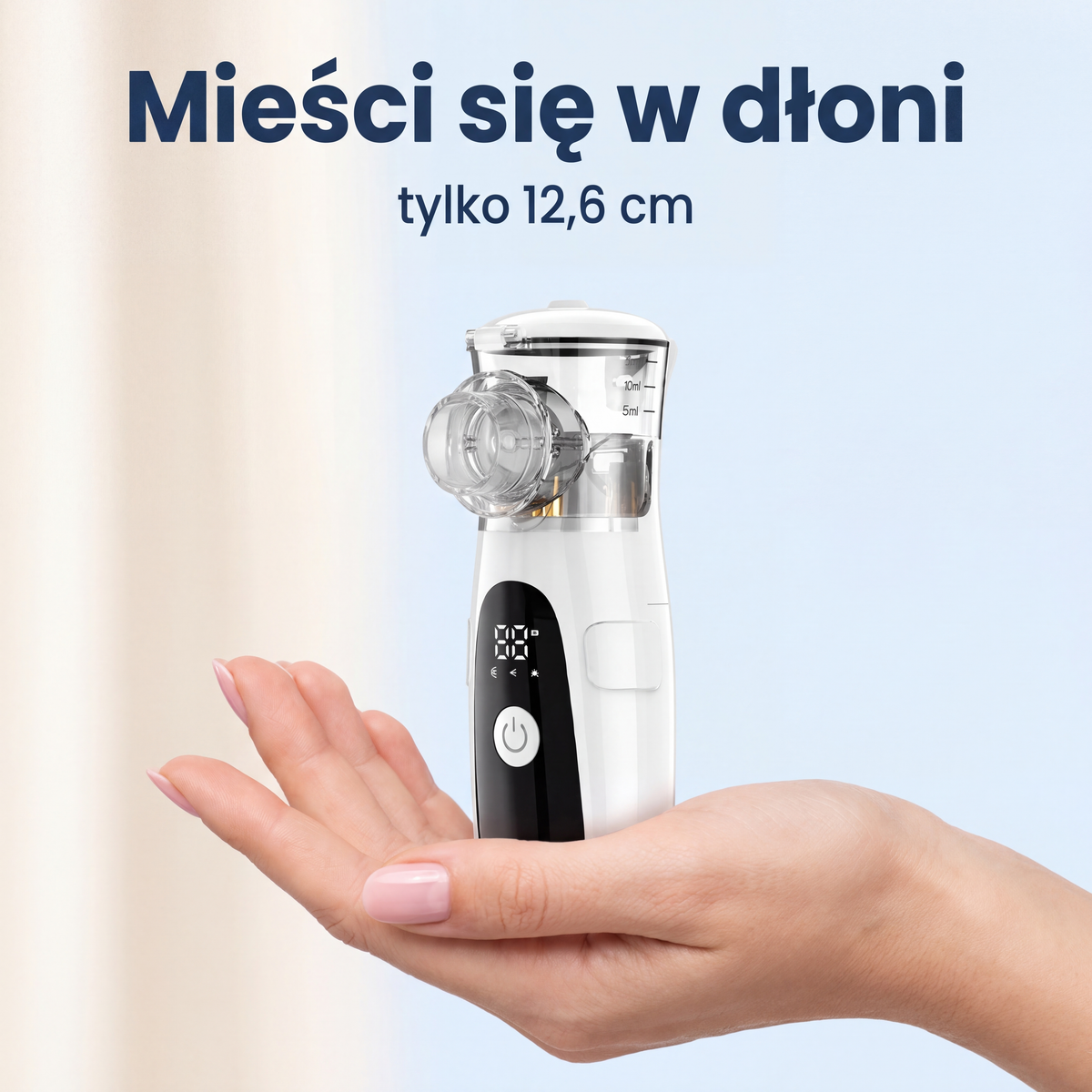Mieści się w dłoni – 12,6 cm