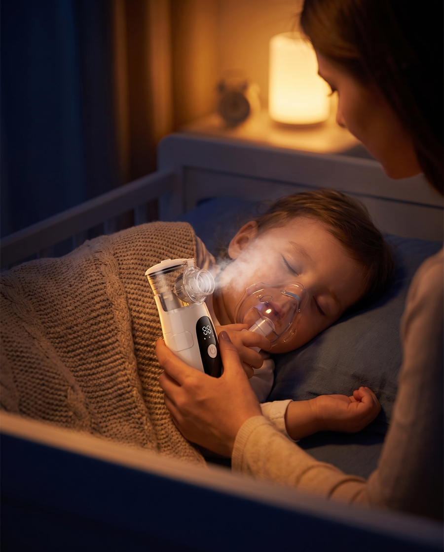 Inhalacja NEBI u śpiącego dziecka